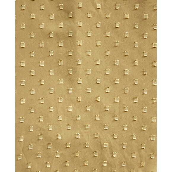 Ann Taylor Womens Geo Clip Tie Back Popover Blouse Size XL Mustard Yellow Poly - Picture 4 of 9